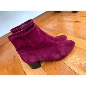 & OTHER STORIES‎ Suede Ankle Boots Burgundy Woman's Size 8